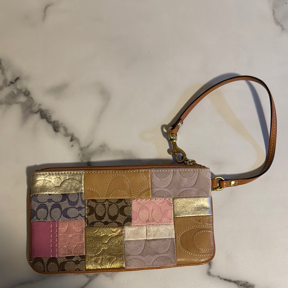 Coach Patchwork Wristlet